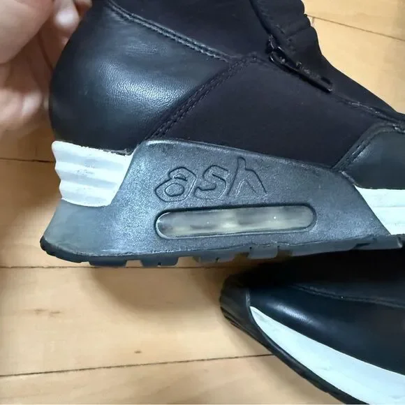 Ash Limited Thigh High Trainer Boots in Black 6 - Picture 14 of 15